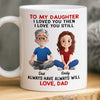 Custom Mug - Personalized Birthday Gifts For Mom, Dad, Daughter, Son - Forever Daddy’s Girl