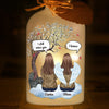 Custom Glass Bottle LED Light - Personalized Christmas Memorial Sympathy Gifts For Loss Of Mom, Dad - A Life Cherished Never Forgotten