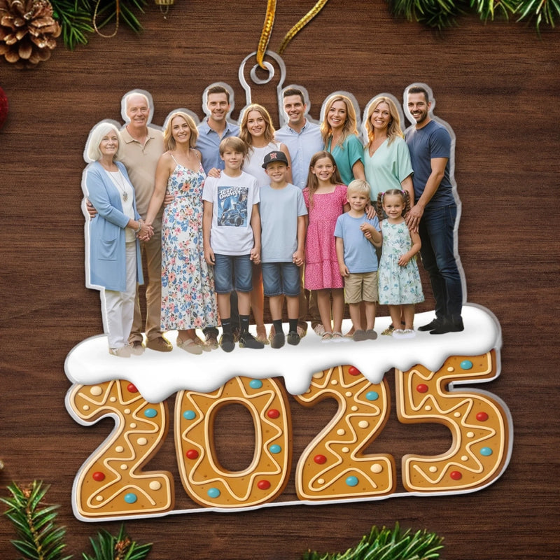 Custom Photo Acrylic Ornament - Personalized Christmas Birthday Gifts For Mom, Dad, Brother, Sister, Kids - Wrapped In Love