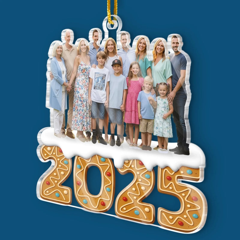 Custom Photo Acrylic Ornament - Personalized Christmas Birthday Gifts For Mom, Dad, Brother, Sister, Kids - Wrapped In Love