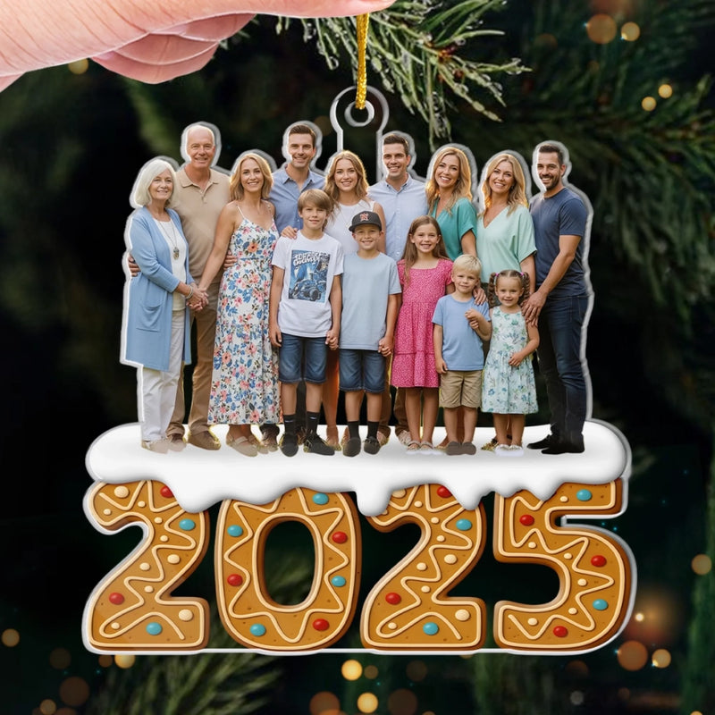 Custom Photo Acrylic Ornament - Personalized Christmas Birthday Gifts For Mom, Dad, Brother, Sister, Kids - Wrapped In Love