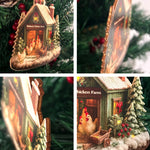 Custom Wood Ornament - Personalized Christmas Birthday Gifts For Chicken Lovers, Farmers, Homesteaders - Chicken Love, Farm Life, Christmas Joy