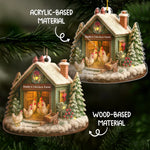 Custom Wood Ornament - Personalized Christmas Birthday Gifts For Chicken Lovers, Farmers, Homesteaders - Chicken Love, Farm Life, Christmas Joy