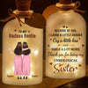 Custom Glass Bottle LED Light - Personalized Christmas Best Friend Birthday Gifts For Women, Besties, Sisters, BFF - Bestie Laughs Brighten My Days