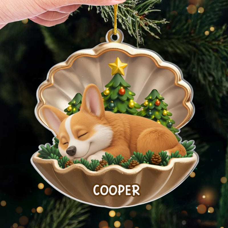 Custom Acrylic Ornament - Personalized Pet Christmas Memorial Sympathy Gifts For Dogs - Forever My Christmas Angel