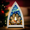 Custom Starry Night LED Tabletop Lantern Light - Personalized Pet Christmas Memorial Sympathy Gifts For Dogs - Forever My Flame