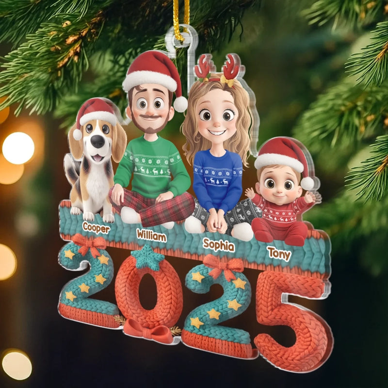 Custom Acrylic Ornament - Personalized Christmas Birthday Gifts For Family, Dog Cat Lovers - Love Lives Here