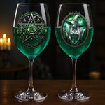 Custom Stemmed Wine Glass - Personalized Best Friend Birthday Gifts For BFF, Sisters, Bestie - Witch Vibes Only This Halloween