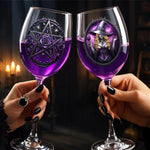 Custom Stemmed Wine Glass - Personalized Best Friend Birthday Gifts For BFF, Sisters, Bestie - Witch Vibes Only This Halloween