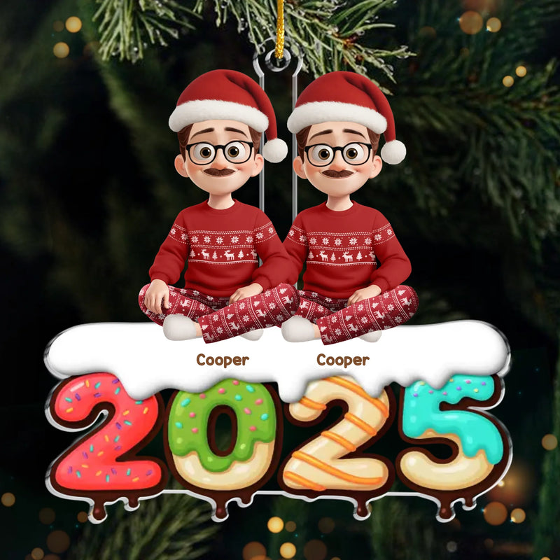 Custom Acrylic Ornament - Personalized Christmas Birthday Gifts For Family, Dog Cat Lovers - Our Family Our Forever