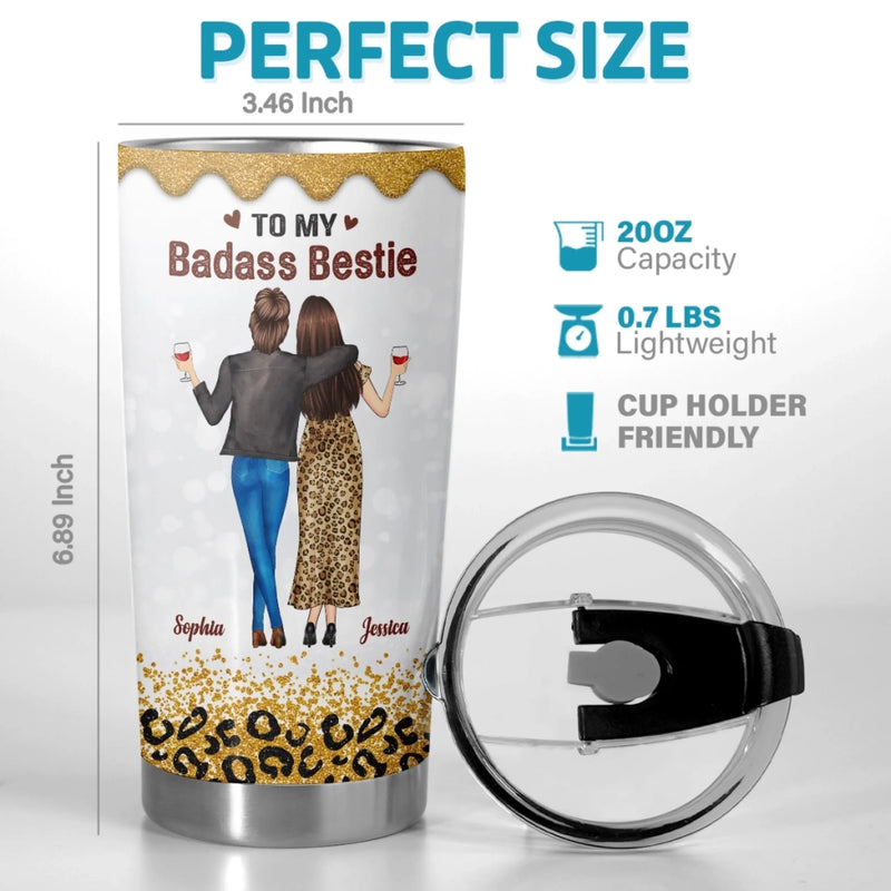 Custom Tumbler - Personalized Best Friend Birthday Gifts For Women, Besties, Sisters, BFF - Our Friendship Our Vintage