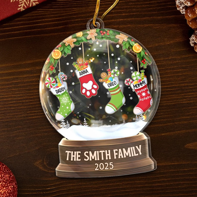 Custom Acrylic Ornament - Personalized Christmas Birthday Gifts For Mom, Dad, Brother, Sister, Kids  - Love Makes Us One