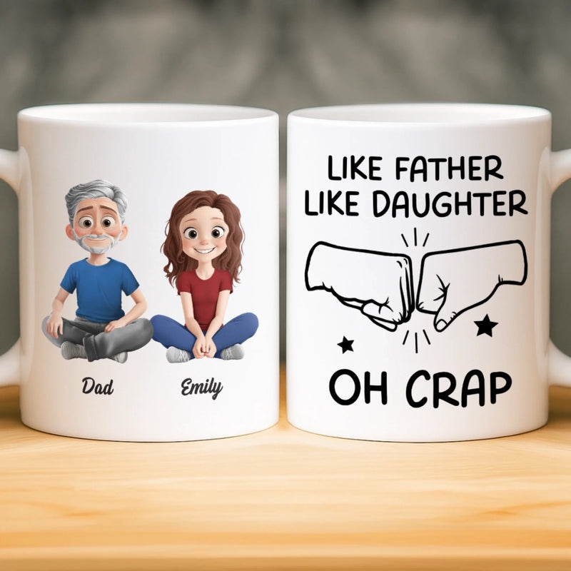 Custom Mug - Personalized Birthday Gifts For Dad, Daughter, Son - A Father Love Guides The Way