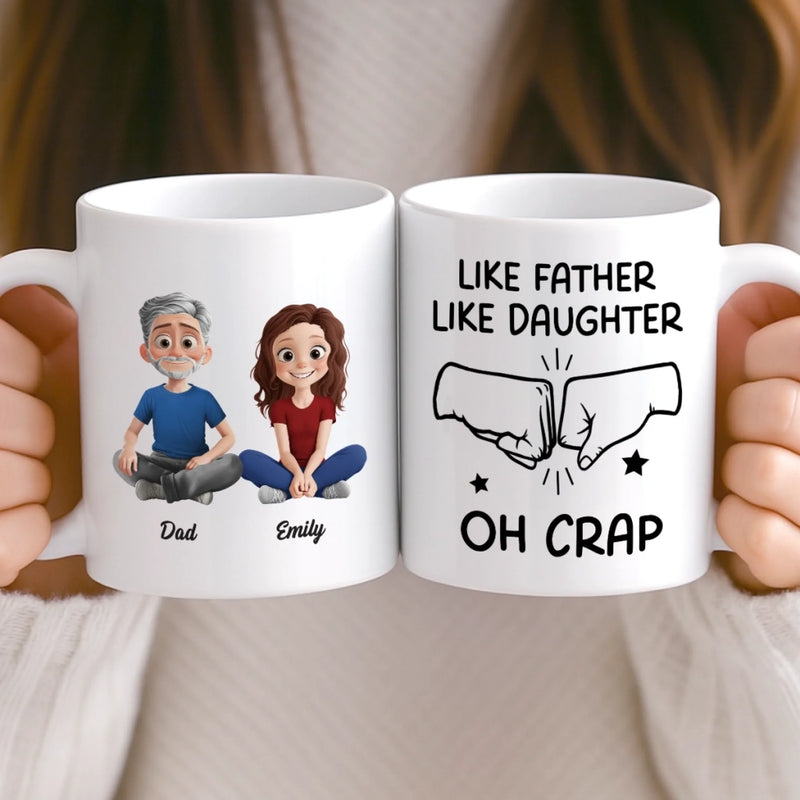 Custom Mug - Personalized Birthday Gifts For Dad, Daughter, Son - A Father Love Guides The Way