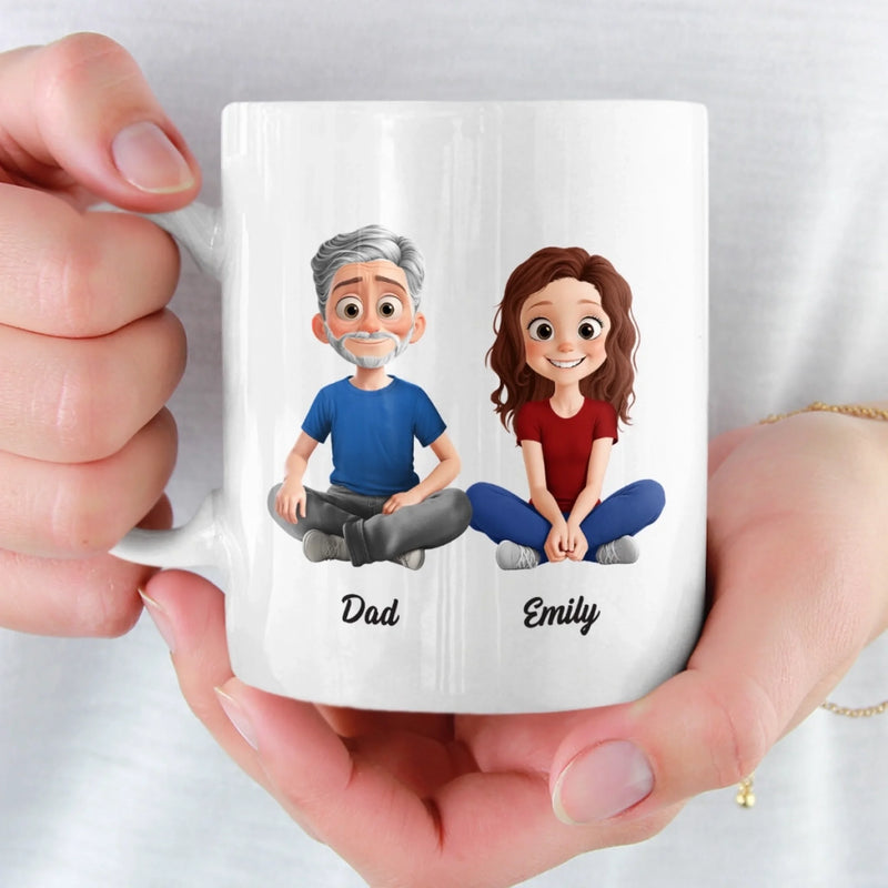Custom Mug - Personalized Birthday Gifts For Dad, Daughter, Son - A Father Love Guides The Way