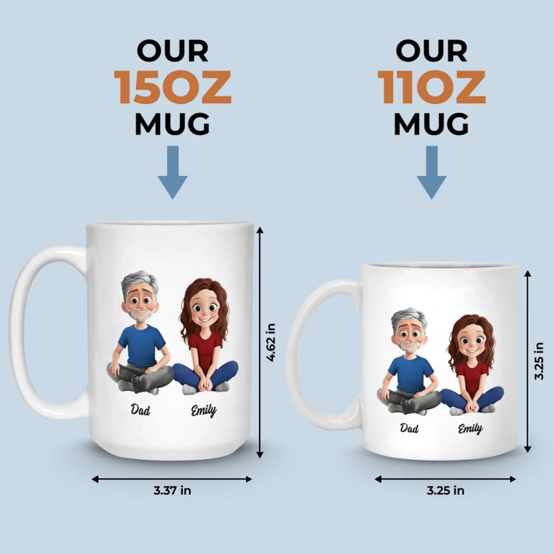 Custom Mug - Personalized Birthday Gifts For Dad, Daughter, Son - A Father Love Guides The Way