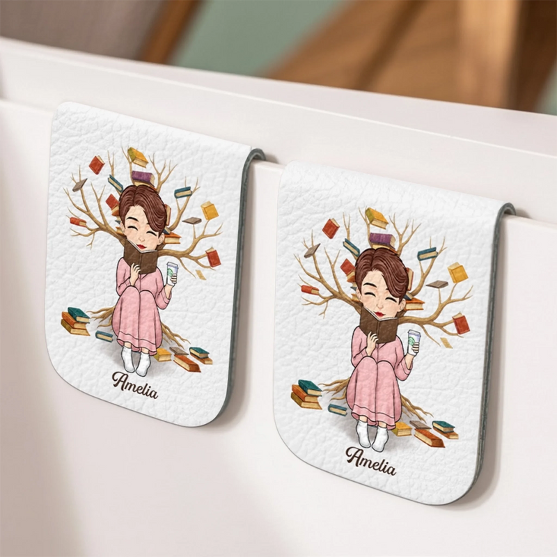 Custom Leather Magnetic Bookmark - Personalized  Bookish Gifts For Book Lovers, Bookworms, Readers - Chapters And Dreams Await