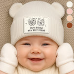 Custom Baby Beanie And Mittens Set - Personalized Baby Shower, Gender Reveal Gifts For New Parents, Dog Lovers, Cat Lovers - A Tiny Spark Lights Our World