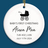 Custom Baby First Christmas Ceramic Ornament - Personalized Christmas Baby Shower, Gender Reveal Gifts For New Moms, New Dads, New Parents - Our Little Wonder