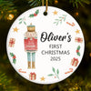 Custom Baby First Christmas Ceramic Ornament - Personalized Christmas Baby Shower, Gender Reveal Gifts For New Moms, New Dads, New Parents - Sweet Beginnings