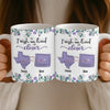 Custom Long Distance Mug - Personalized Best Friend Birthday Gifts For Women, Besties, Sisters, BFF - Hearts Stay Close