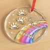 Custom Circle Glass Ornament -  Personalized Pet Christmas Memorial Sympathy Gifts For Dogs, Cats - Crossed the Rainbow Loved