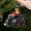 Custom Photo Acrylic Ornament - Personalized Christmas Birthday Gifts For Kids - Little Adventures Ride With Joy
