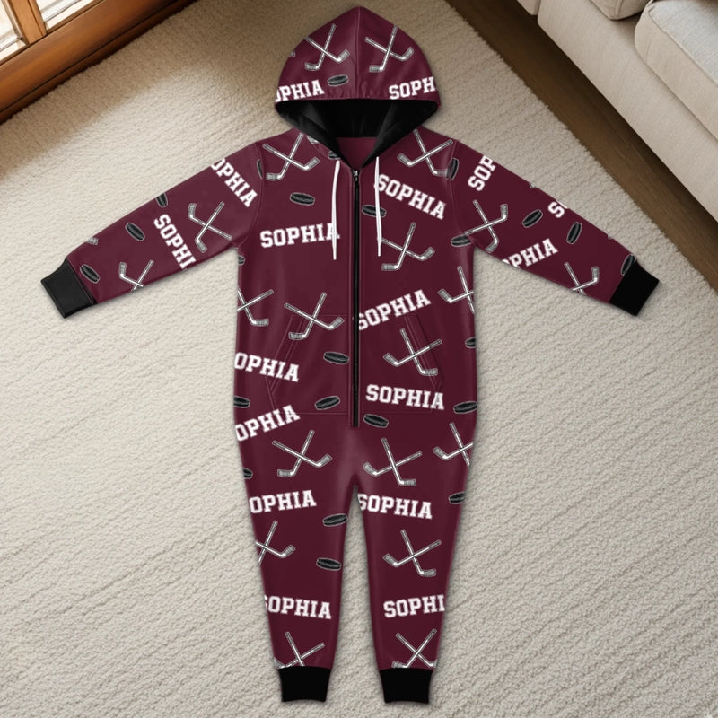 Custom Adult Onesie - Personalized Christmas Birthday Hockey Gifts For Hockey Lovers, Sports Fans, Sports Lovers - Born To Score