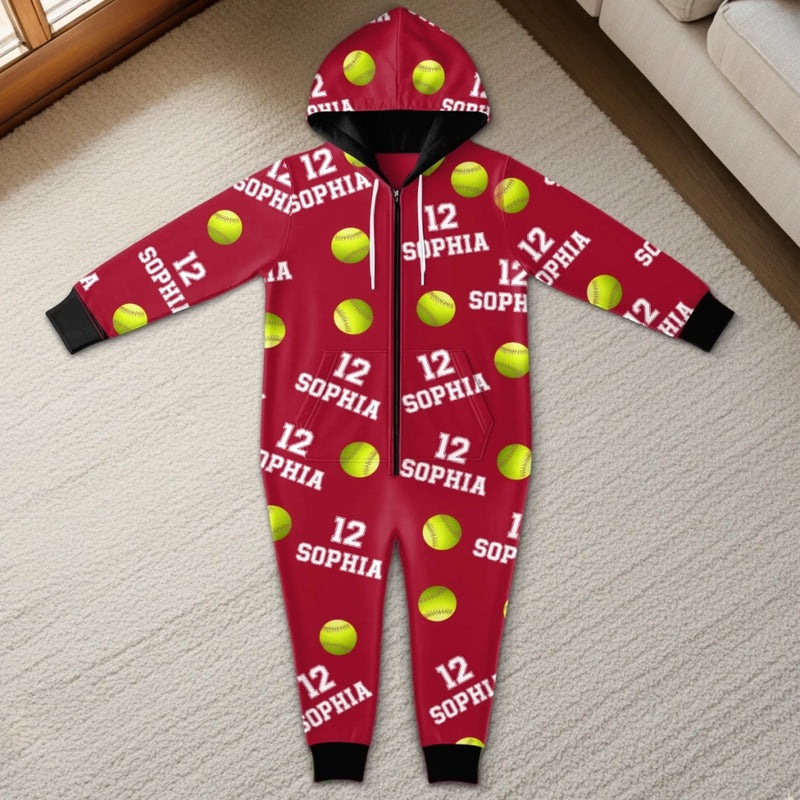 Custom Adult Onesie - Personalized Christmas Birthday Softball Gifts For Softball Lovers, Sports Fans, Sports Lovers - Fastpitch Fever