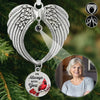 Custom Photo Projection Ornament With Charm - Personalized Christmas Memorial Sympathy Gifts For Loss Of Mom, Dad - Forever In The Hearts Of Many