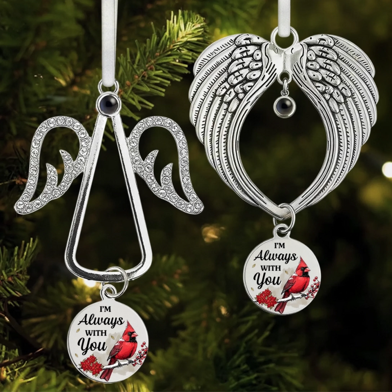 Custom Photo Projection Ornament With Charm - Personalized Christmas Memorial Sympathy Gifts For Loss Of Mom, Dad - Forever In The Hearts Of Many