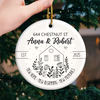 Custom First Christmas In New Home Ceramic Ornament - Personalized Anniversary Christmas Wedding Gifts For Husband And Wife, Him And Her, New Homeowners, Couples, Friends - Home Is Our Best Gift