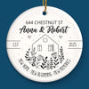 Custom First Christmas In New Home Ceramic Ornament - Personalized Anniversary Christmas Wedding Gifts For Husband And Wife, Him And Her, New Homeowners, Couples, Friends - Home Is Our Best Gift