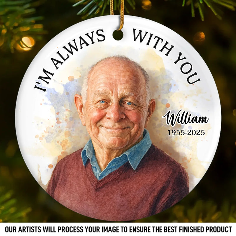 Custom Photo Ceramic Ornament - Personalized Christmas Memorial Sympathy Gifts For Loss Of Mom, Dad - A Life Of Love Remembered Always