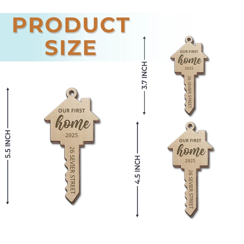 Custom First Christmas In New Home Wood Ornament - Personalized Anniversary Christmas Wedding Gifts For Husband And Wife, Him And Her, New Homeowners, Couples, Friends - Love Built This Home