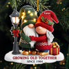 Custom Gnome Acrylic Ornament - Personalized Anniversary Christmas Wedding Gifts For Husband And Wife, Him And Her - Our Story Continues