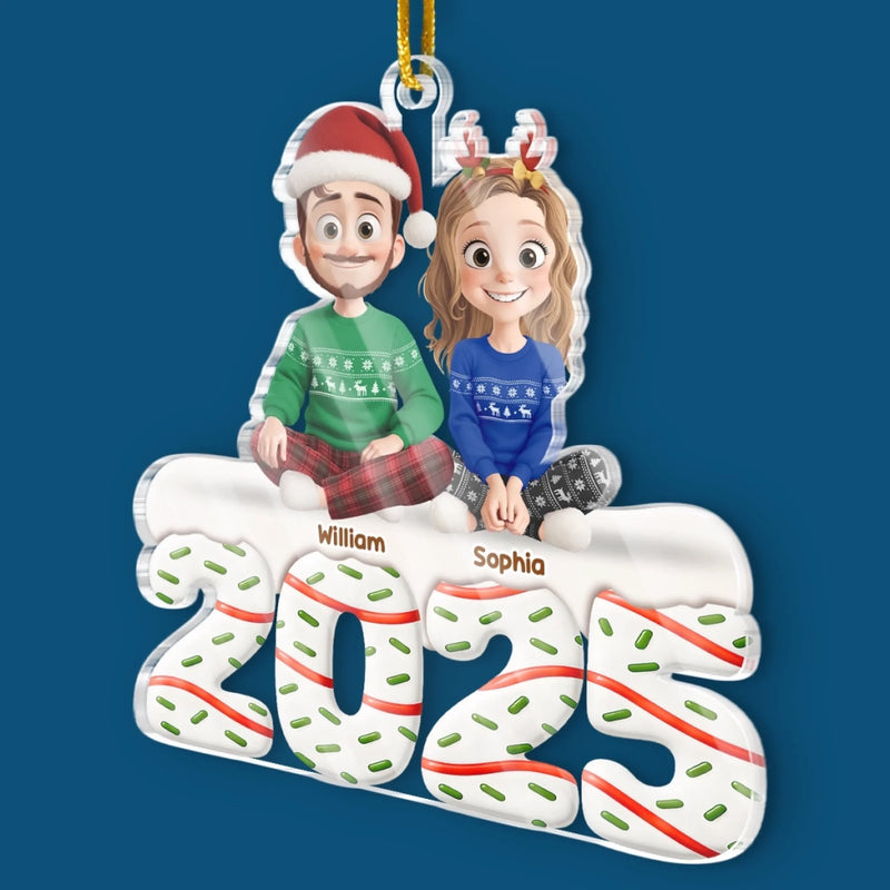 Custom Acrylic Ornament - Personalized Christmas Birthday Gifts For Couples, Family, Husband and Wife, Him and Her - Our Family Is The Best Gift Of All