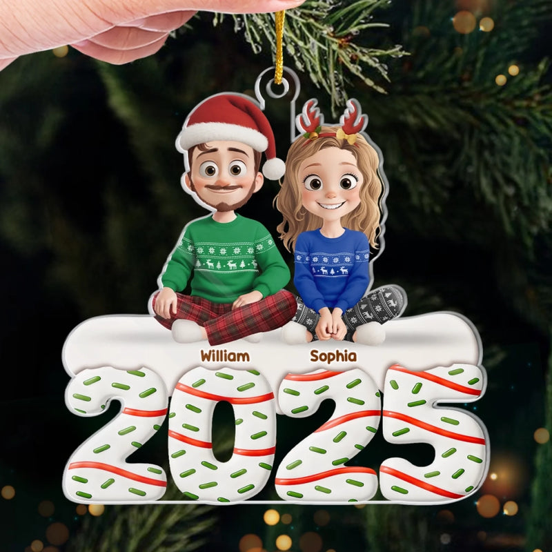 Custom Acrylic Ornament - Personalized Christmas Birthday Gifts For Couples, Family, Husband and Wife, Him and Her - Our Family Is The Best Gift Of All