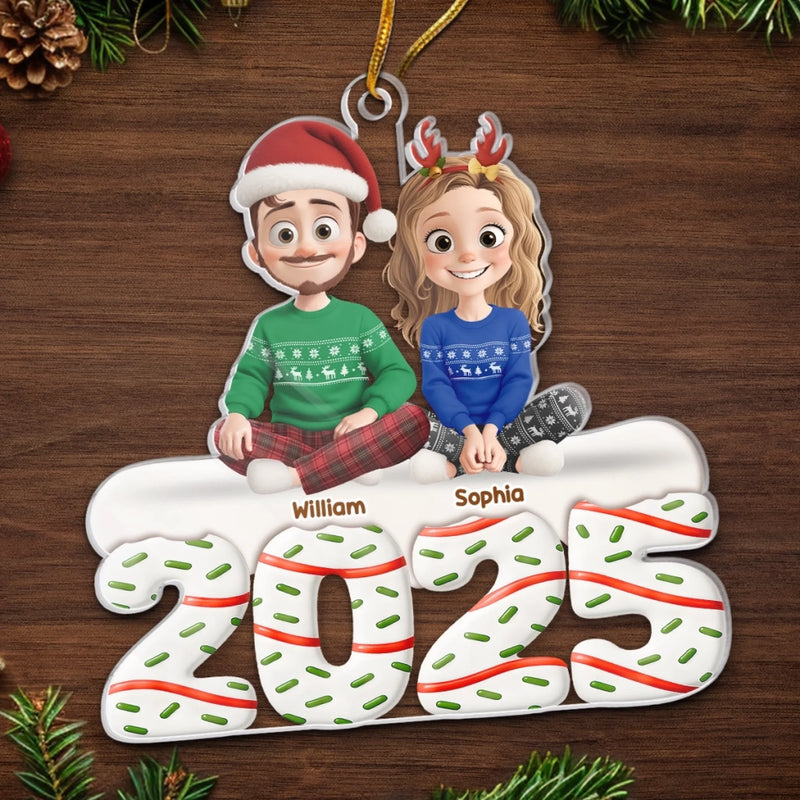 Custom Acrylic Ornament - Personalized Christmas Birthday Gifts For Couples, Family, Husband and Wife, Him and Her - Our Family Is The Best Gift Of All