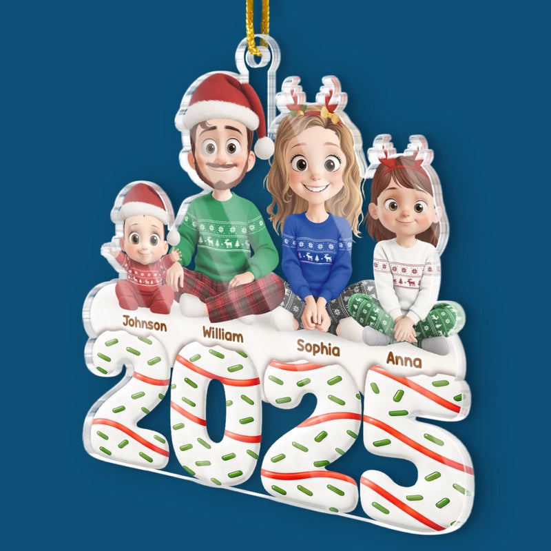 Custom Acrylic Ornament - Personalized Christmas Anniversary Birthday Gifts For Couples, Family, Husband And Wife With Kids - Our Family Is The Best Gift Of All
