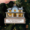 Custom Photo First Christmas In New Home Ceramic Ornament - Personalized Anniversary Christmas Wedding Gifts For Husband And Wife, Him And Her, New Homeowners, Couples, Friends - First Cozy Christmas