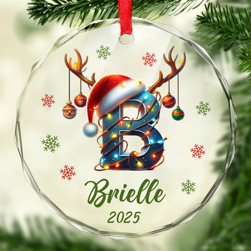 Custom Photo Baby First Christmas Glass Ornament - Personalized Christmas Baby Shower, Gifts For New Moms, New Dads, New Parents - First Little Light