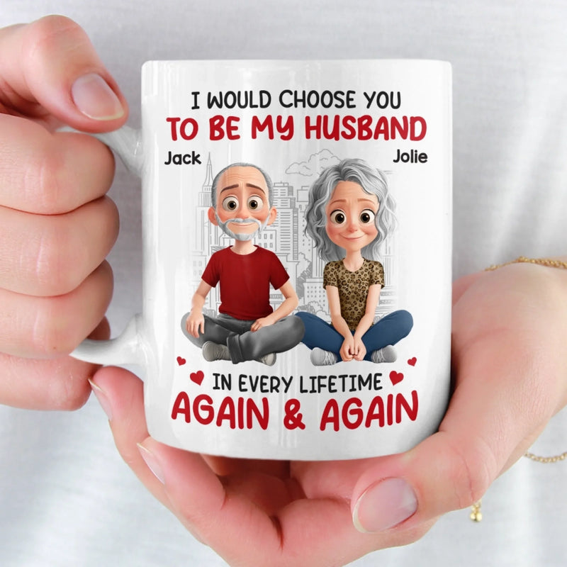 Custom Mug - Personalized Anniversary Wedding Gifts For Husband And Wife, Him And Her - Two Hearts One Love
