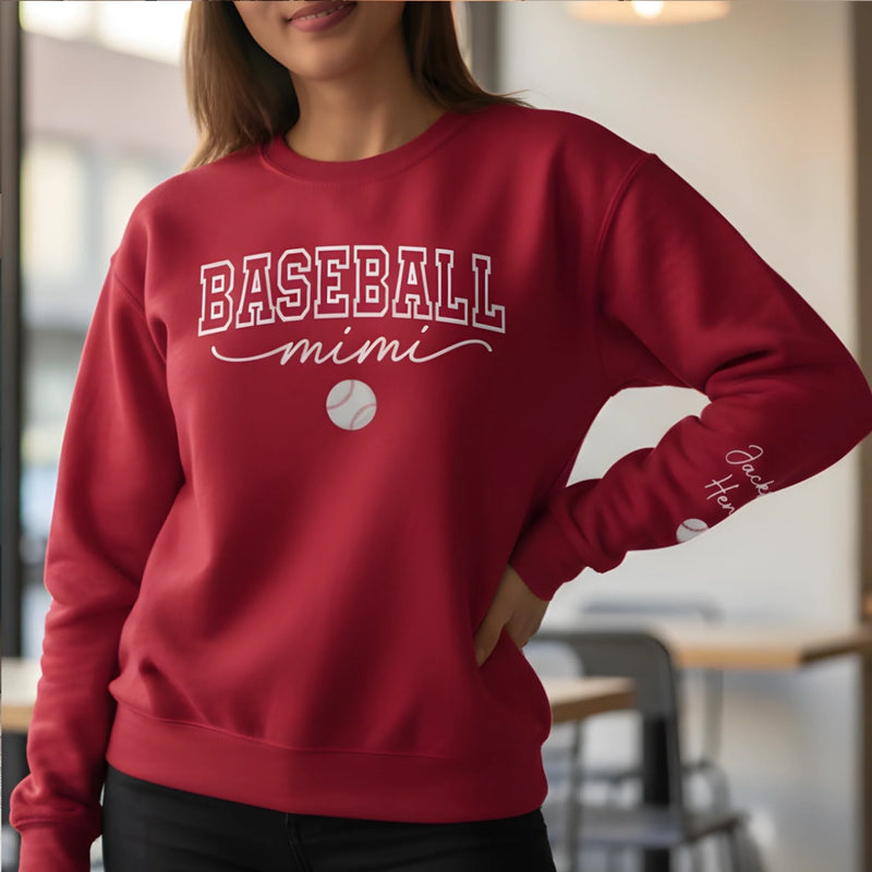 Custom Unisex Sweatshirt, Hoodie With Design On Sleeve - Personalized Birthday Sport Gifts For Mom, Grandma, Sports Fans, Sports Lovers - Generations United In Every Game