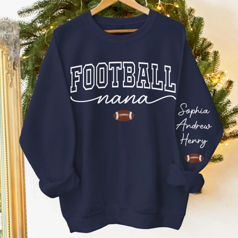 Custom Unisex Sweatshirt, Hoodie With Design On Sleeve - Personalized Birthday Sport Gifts For Mom, Grandma, Sports Fans, Sports Lovers - Generations United In Every Game