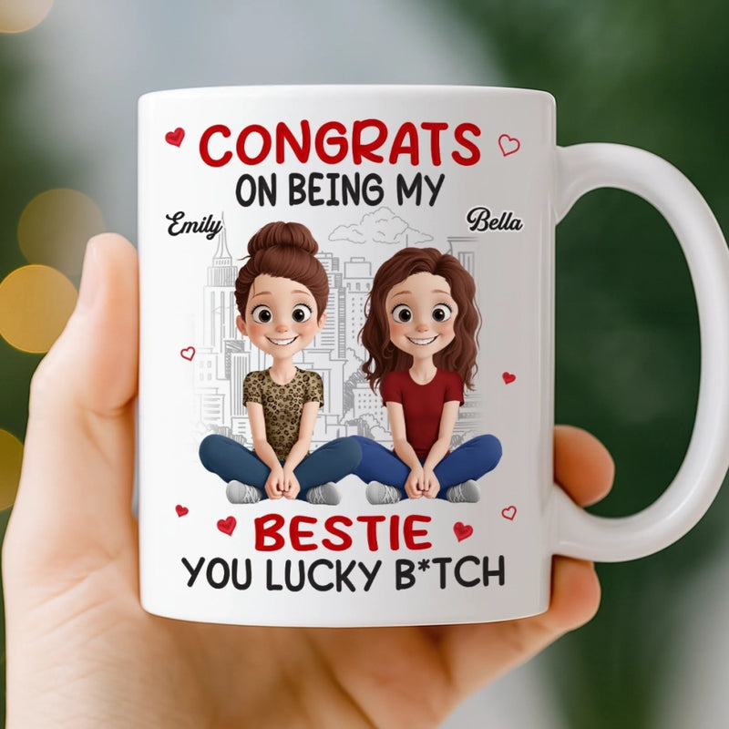 Custom Mug - Personalized Best Friend Birthday Gifts For Women, Besties, Sisters, BFF - Caffeine & Confessions