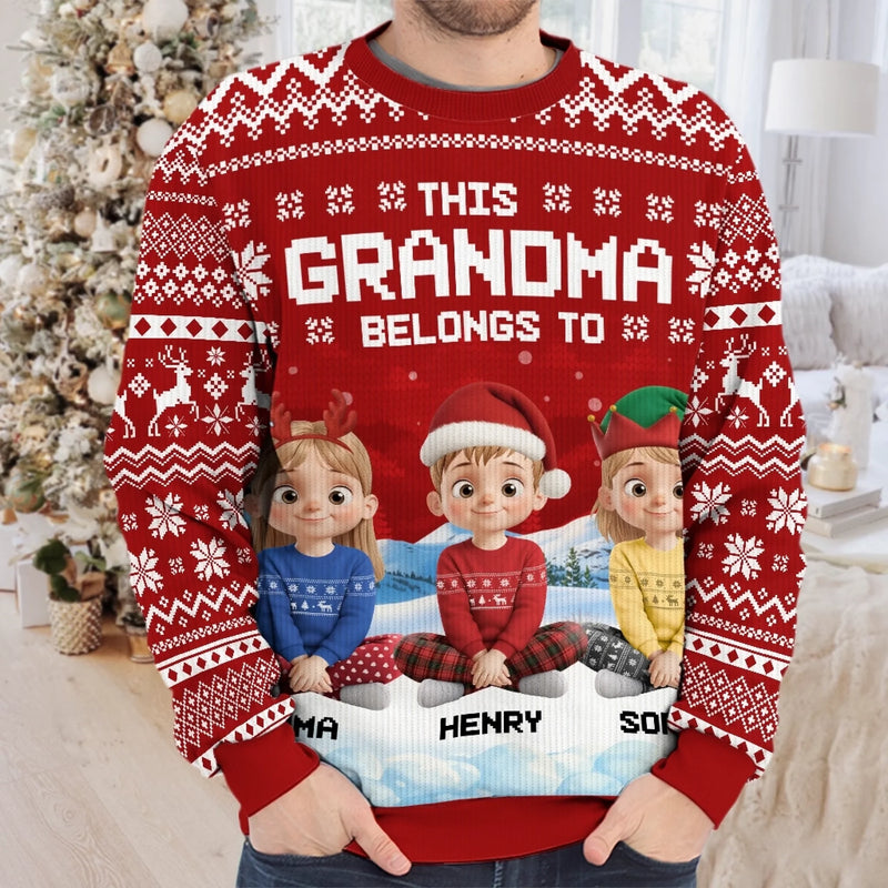 Custom Unisex Ugly Sweatshirt - Personalized Christmas Birthday Gifts For Mom, Grandma - Joyful Hearts Gather This Christmas