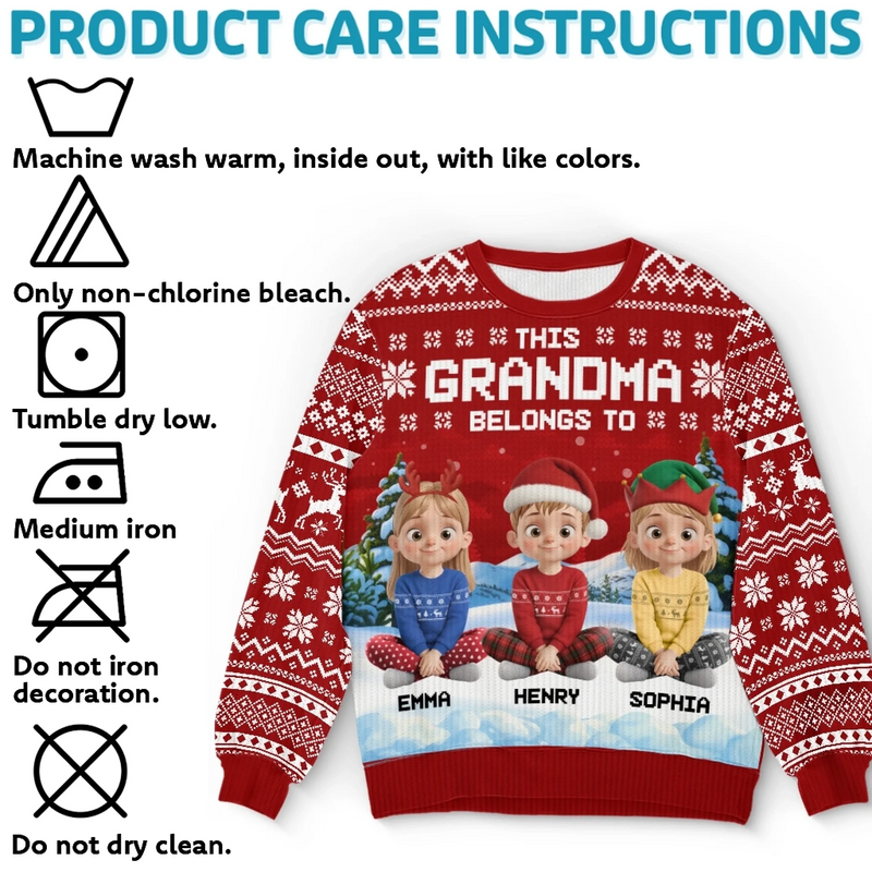 Custom Unisex Ugly Sweatshirt - Personalized Christmas Birthday Gifts For Mom, Grandma - Joyful Hearts Gather This Christmas
