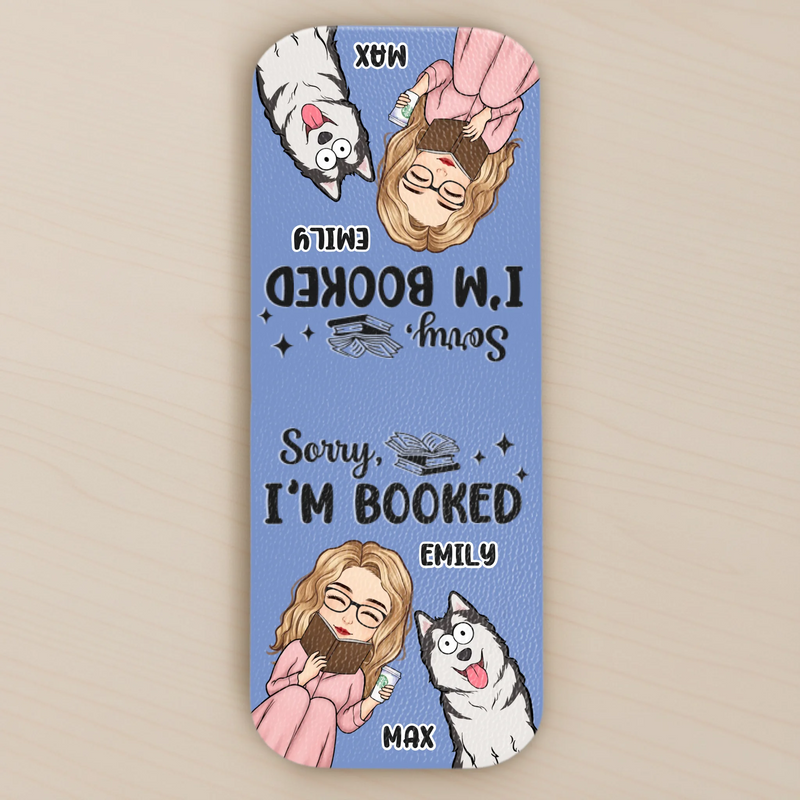 Custom Leather Magnetic Bookmark - Personalized  Bookish Gifts For Book Lovers, Bookworms, Dog Dad And Mom - Paws Off My Page