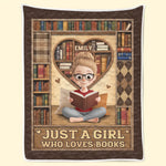 Custom Blanket - Personalized Bookish Gifts For Girls, Book Lovers, Readers - Book Love Never Ends